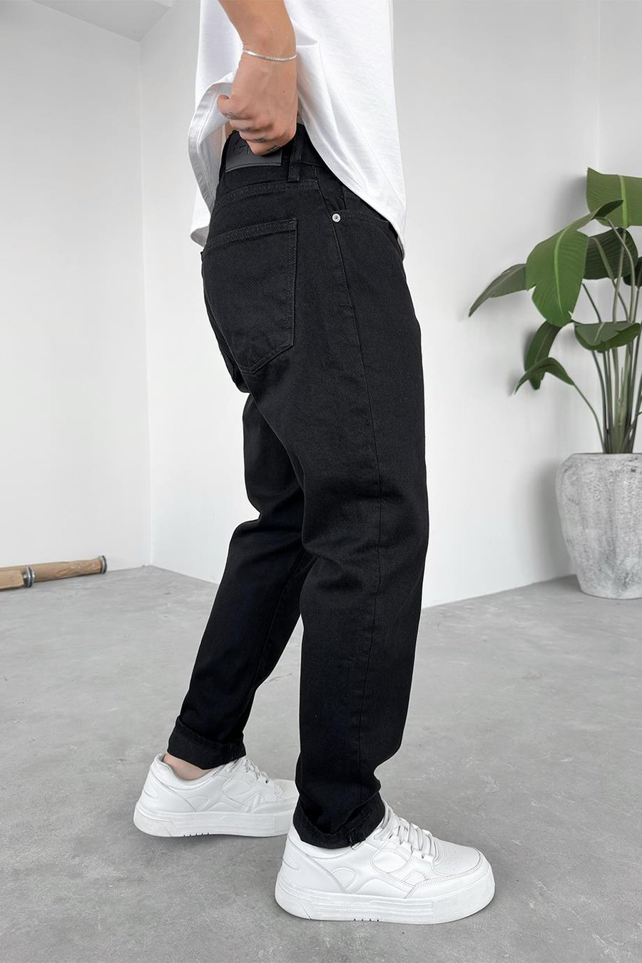 Siyah Basic Regular Pantolon