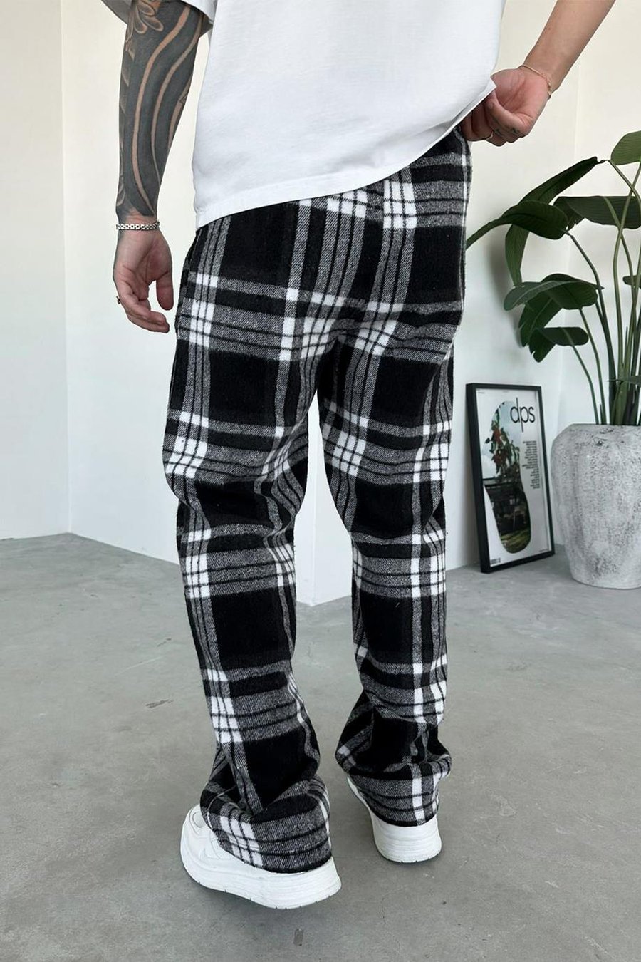 Siyah Beyaz Çizgili Unisex Relaxed Pijama