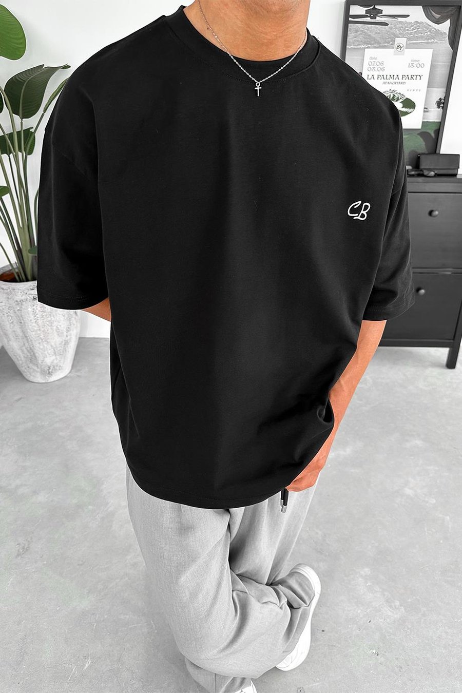 Siyah CB OUTPLENTY PREMİUM Oversize Tişört