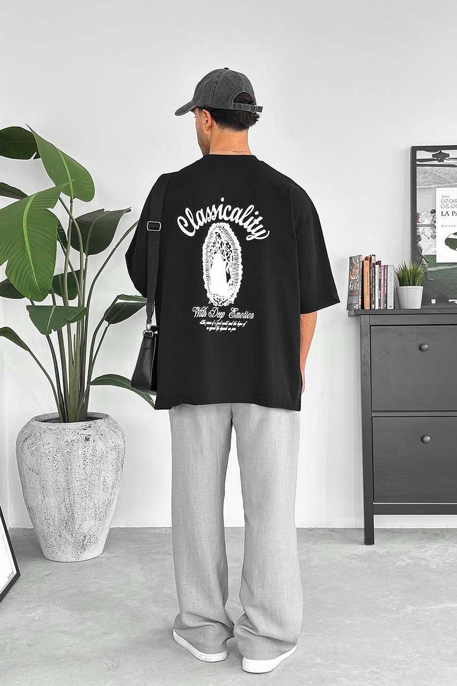 Siyah Classicality OUTPLENTY PREMİUM Oversize Tişört