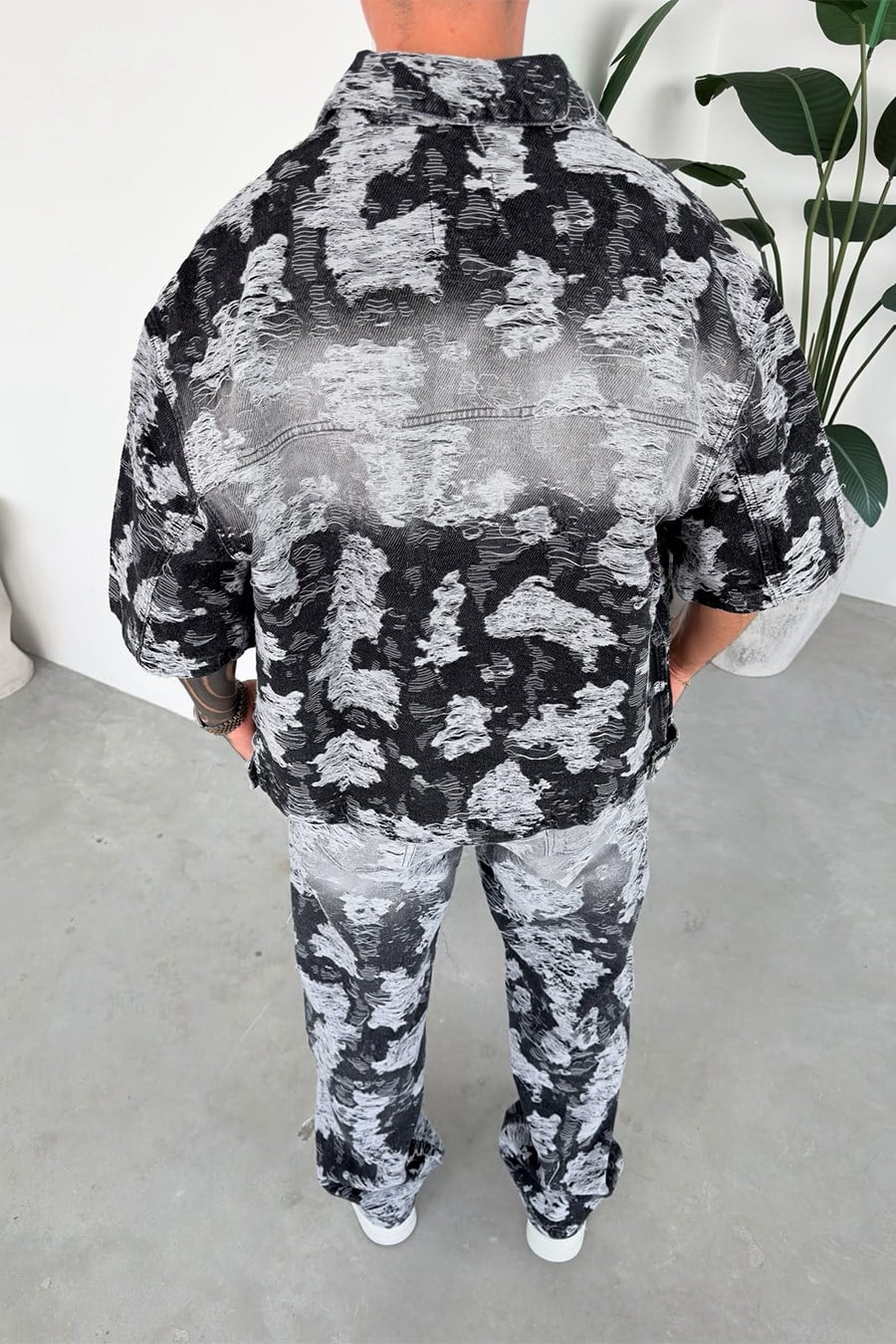 Siyah Cloud Wash Boxy Fit Kot Ceket