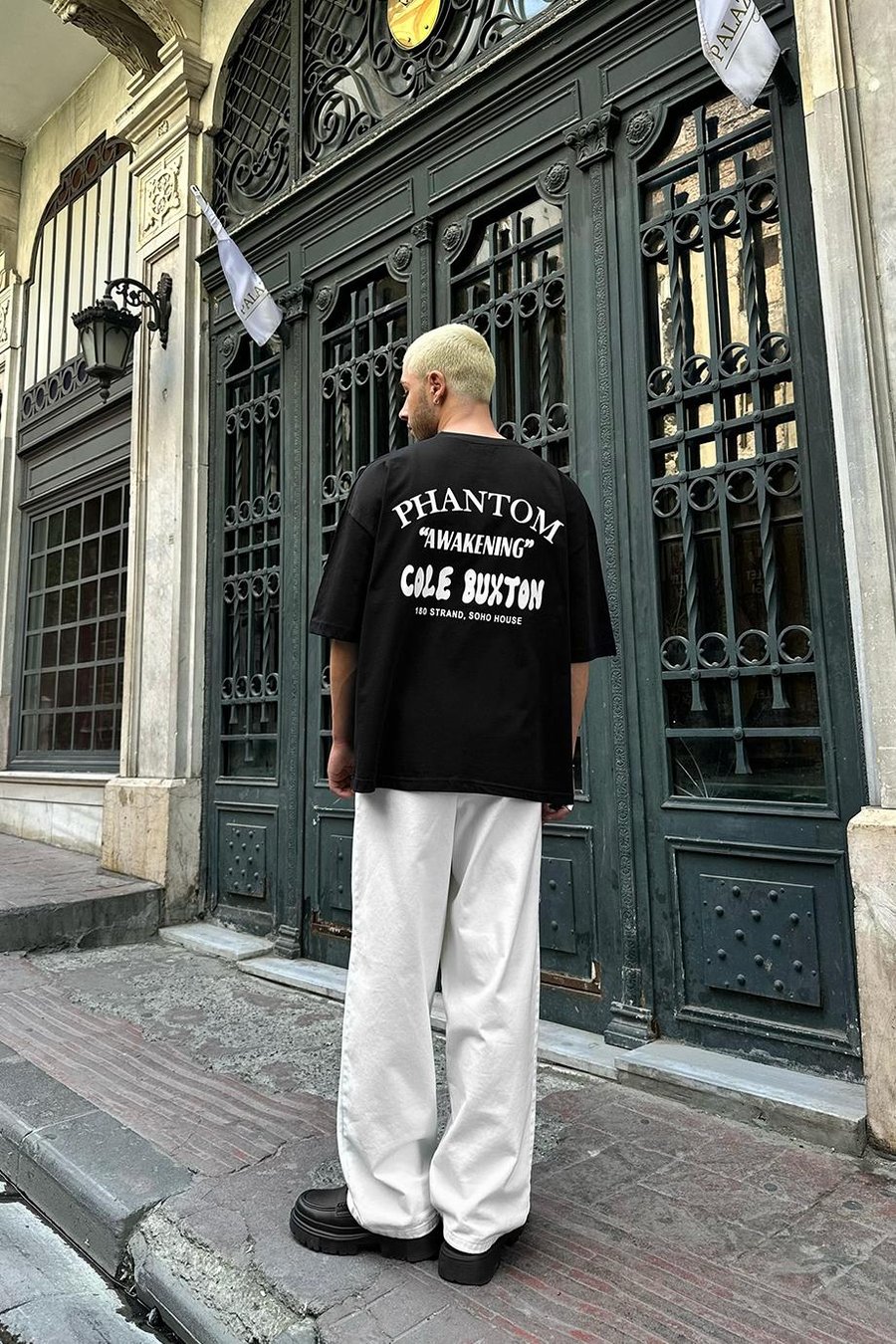 Siyah Cole Buxton OUTPLENTY PREMİUM Oversize Tişört