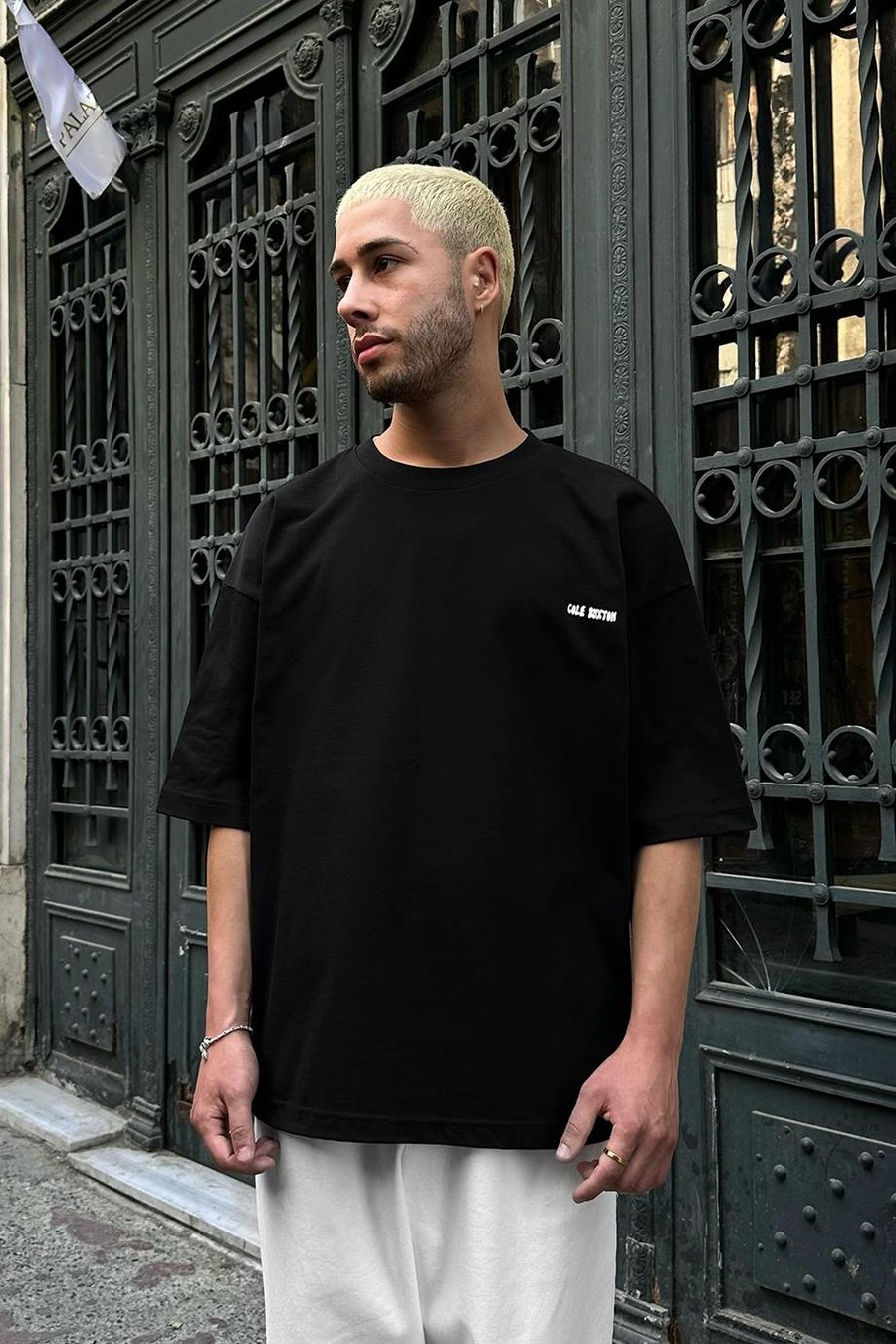 Siyah Cole Buxton OUTPLENTY PREMİUM Oversize Tişört