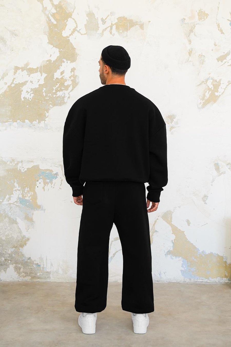 Siyah Cozy Basic Oversize Sweat