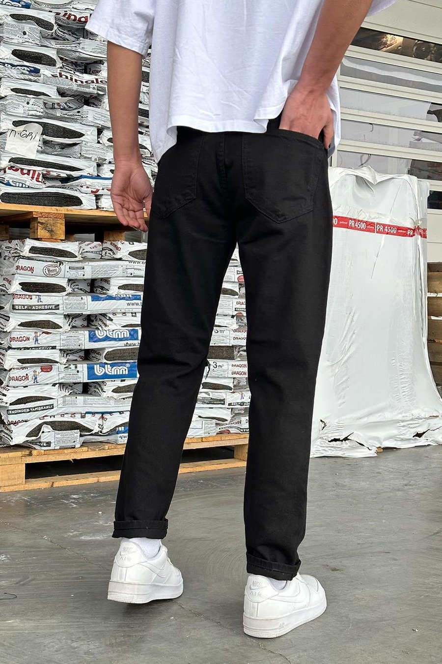 Siyah Dizi Yırtık 003 GD Regular Pantolon