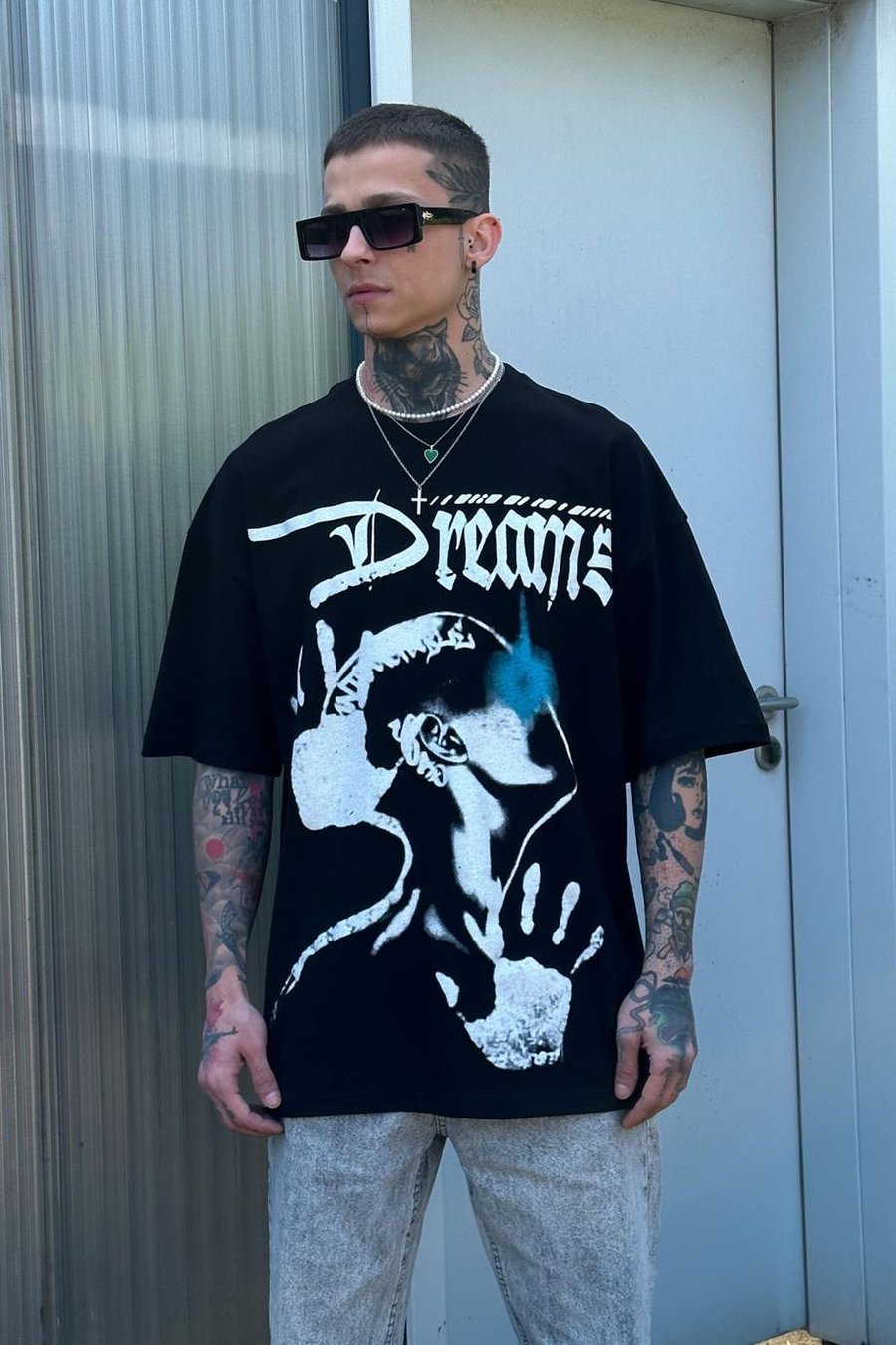 Siyah Dream Oversize Tişört