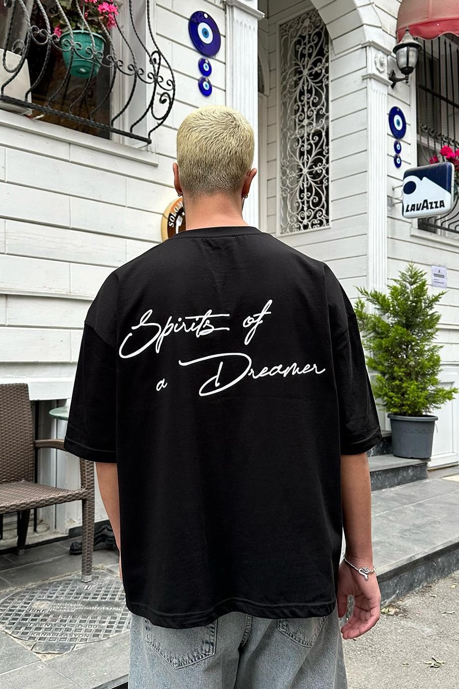 Siyah Dreamer OUTPLENTY PREMİUM Oversize Tişört