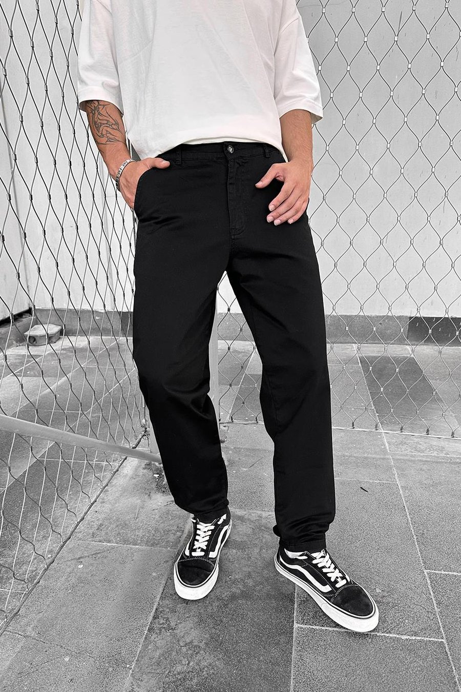Siyah Gabardin CN44 DL Regular Pantolon