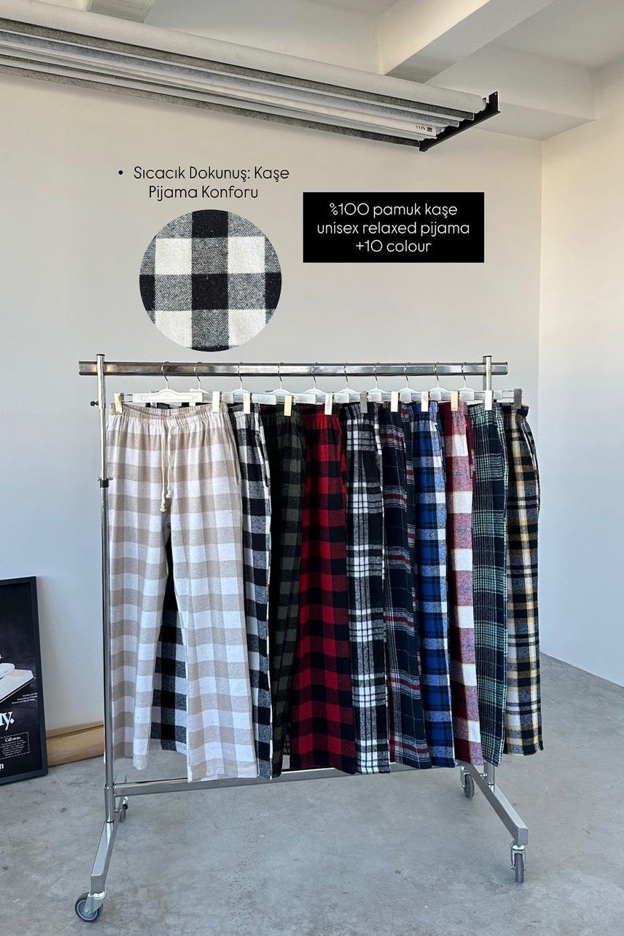 Siyah Kırmızı Çizgili Unisex Relaxed Pijama