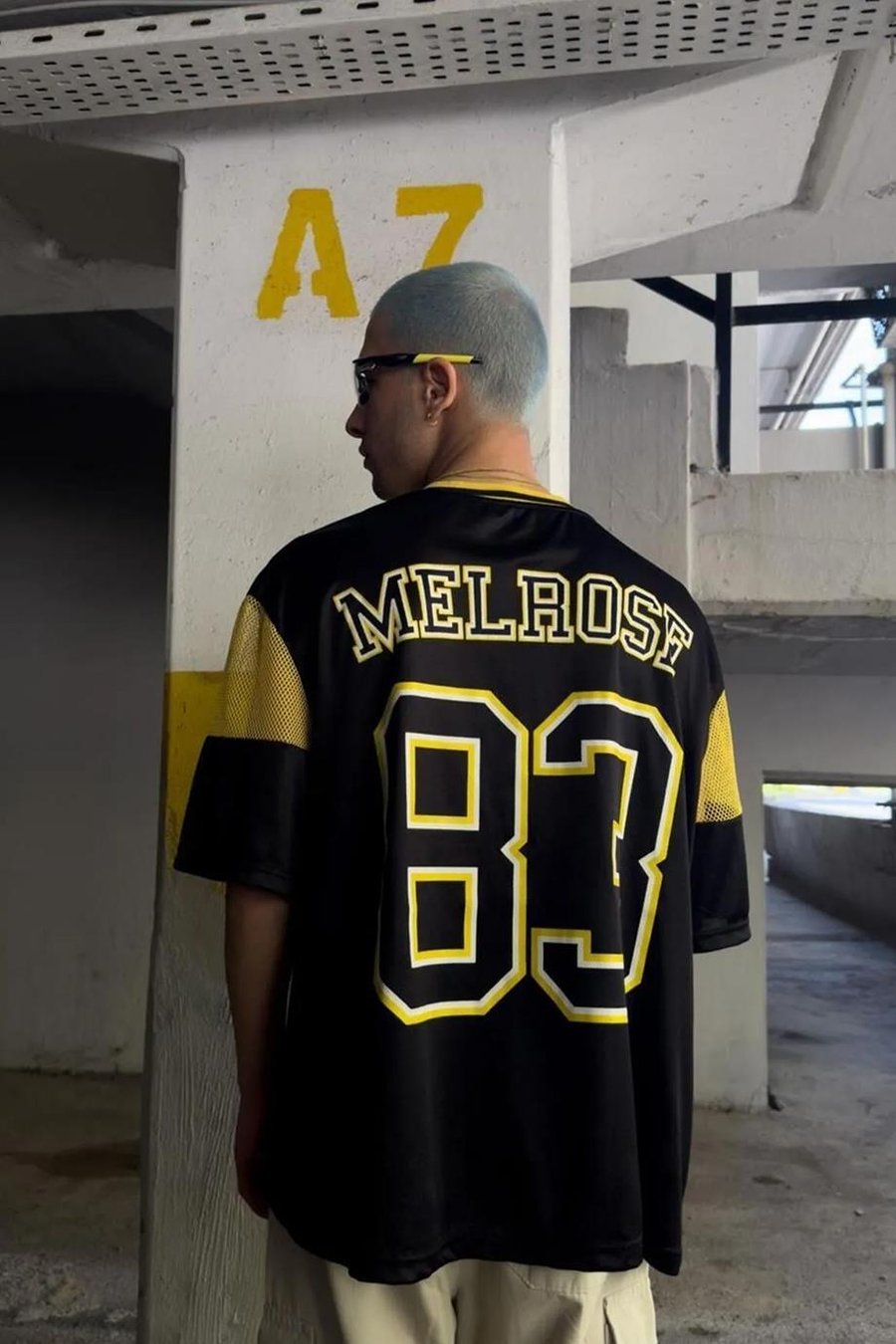 Siyah Melrose Oversize Forma Tişört