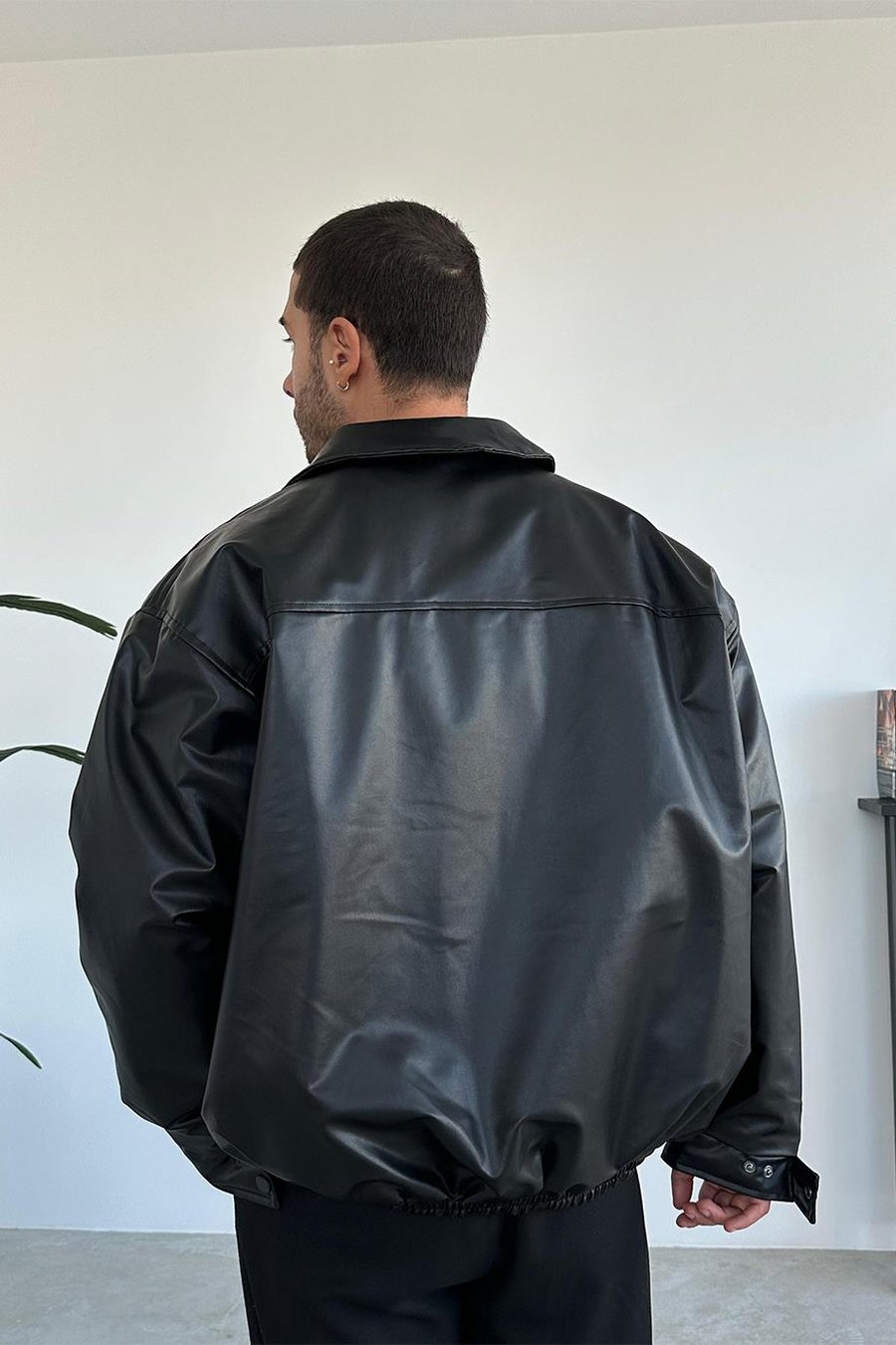 Siyah Motorsport Bomber Yarışçı Ceket