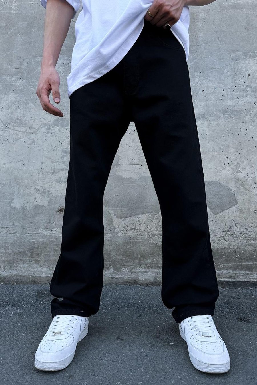Siyah Neon Chaos Night Baggy Pantolon