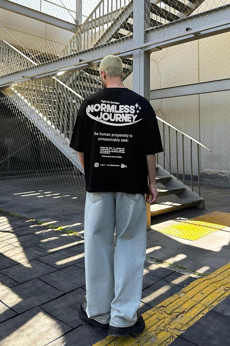 Siyah Normless OUTPLENTY PREMİUM Oversize Tişört