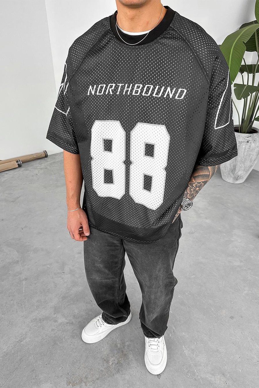 Siyah North Bound 88 Oversize Fileli Forma