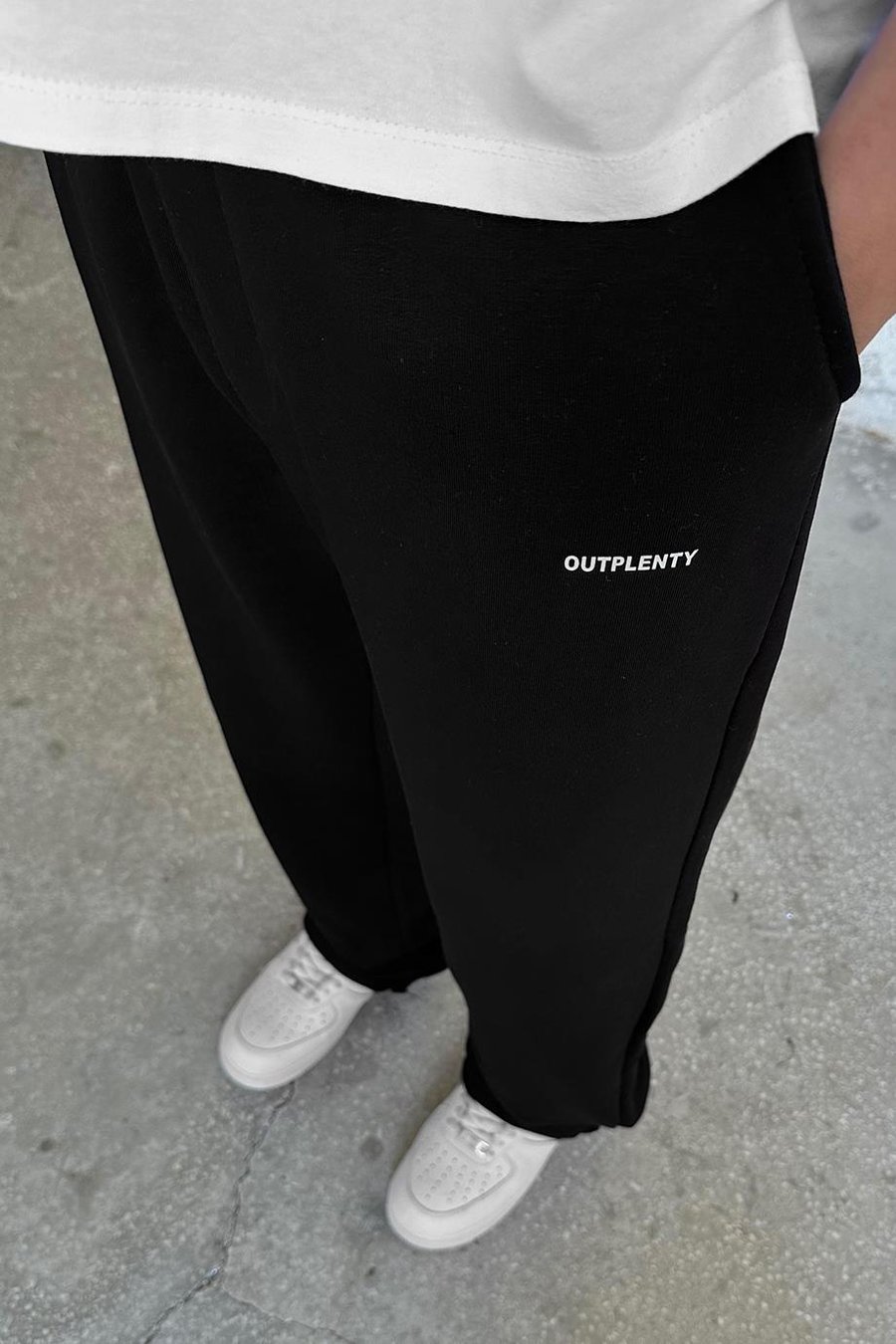Siyah OP OUTPLENTY PREMİUM Paçası Ayarlanabilir Baggy Eşofman