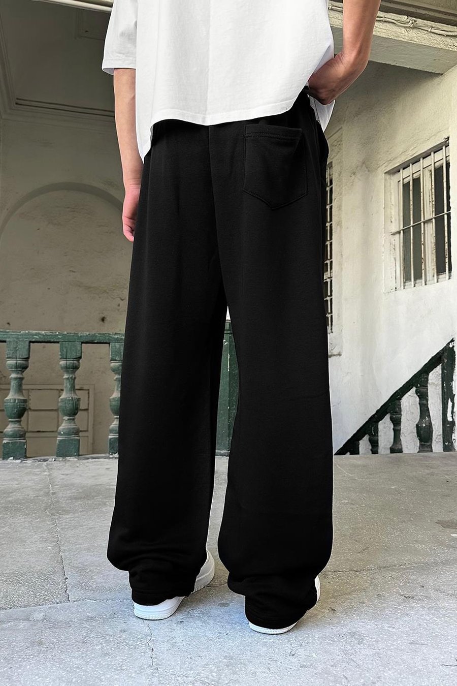 Siyah OP OUTPLENTY PREMİUM Paçası Ayarlanabilir Baggy Eşofman