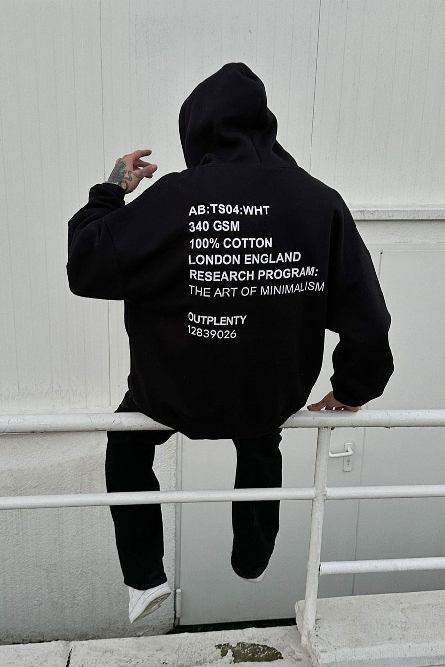 Siyah Plenty HAFKA PREMİUM 3 İplik Şardonlu Oversize Sweatshirt
