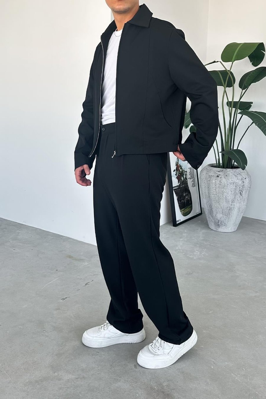 Siyah Premium Relaxed Fit Boxy Ceket