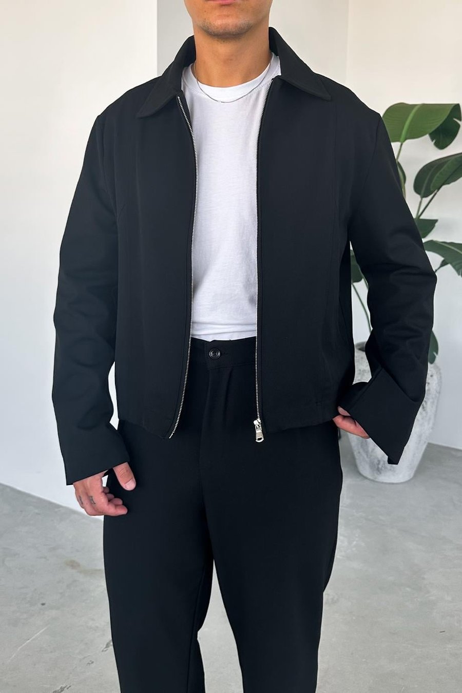 Siyah Premium Relaxed Fit Boxy Ceket