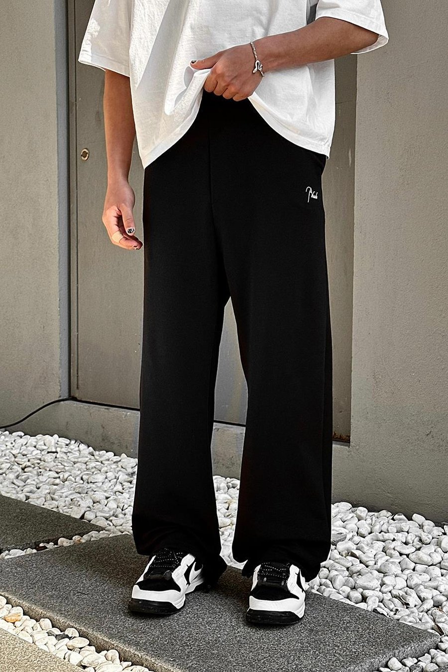 Siyah Rhude OUTPLENTY PREMİUM Paçası Ayarlanabilir Baggy Eşofman