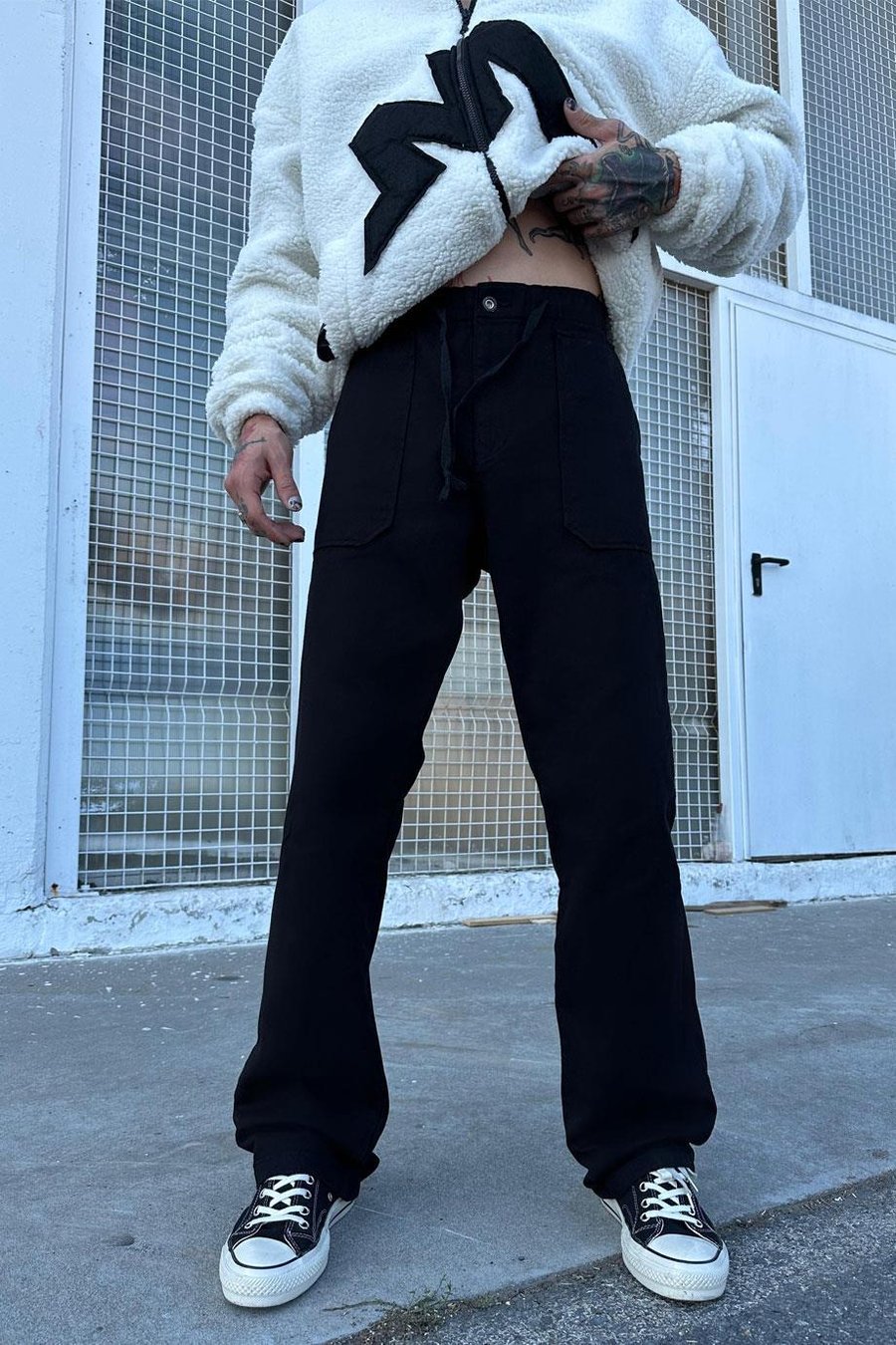 Siyah Siyah 14 DL Baggy Pantolon