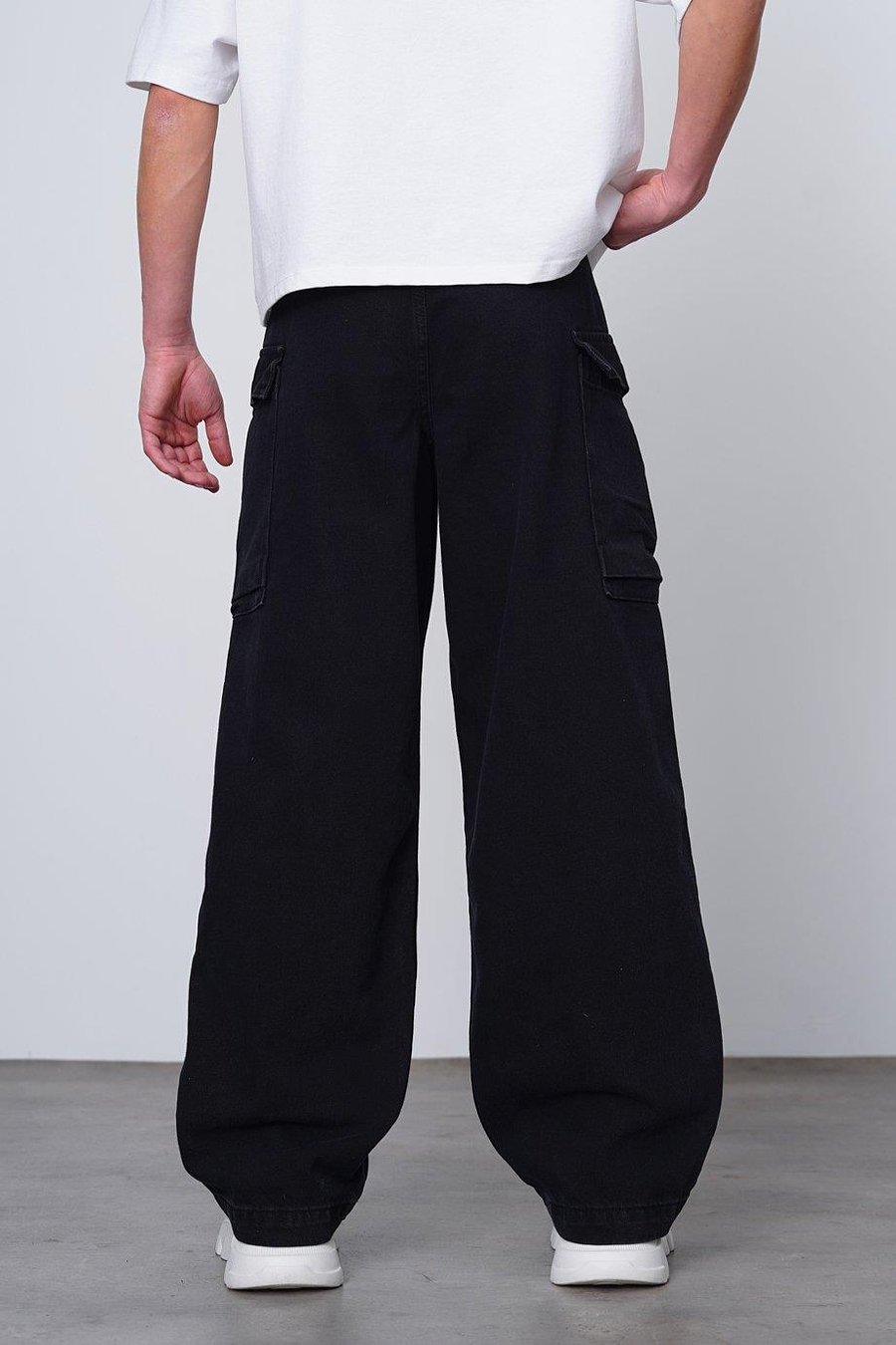 Siyah Siyah Kargo Cepli Z7 GD Baggy Pantolon