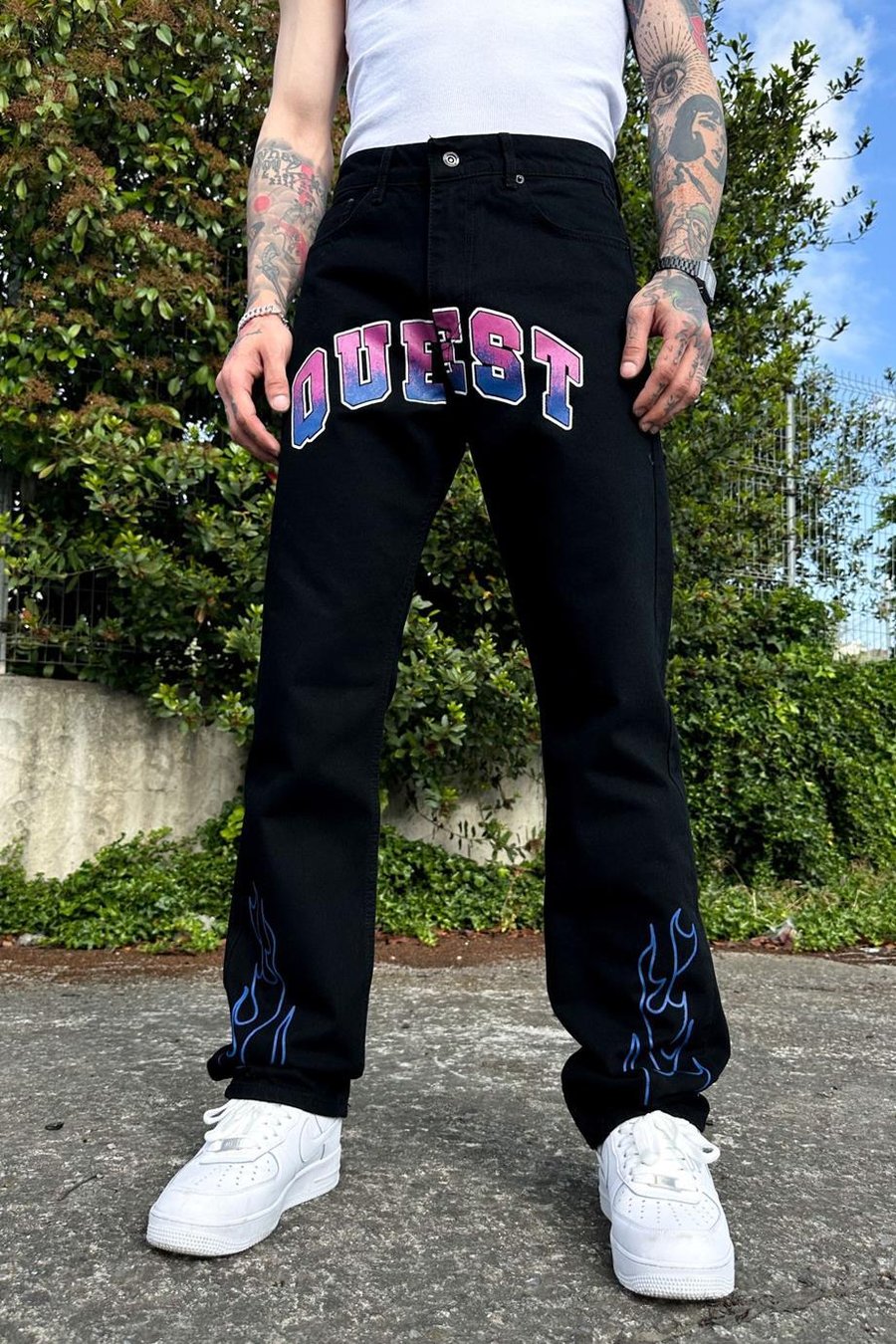 Siyah Siyah Quest Baggy Pantolon