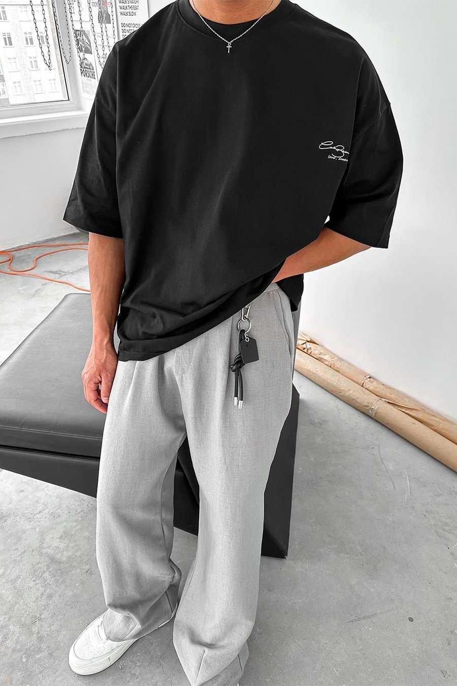 Siyah Solio OUTPLENTY PREMİUM Oversize Tişört
