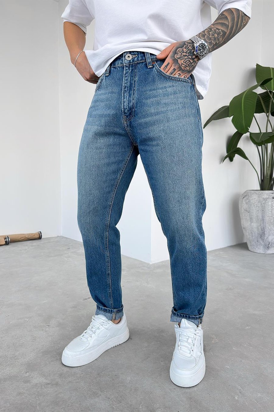 Soft Degrade Mavi Basic Regular Pantolon