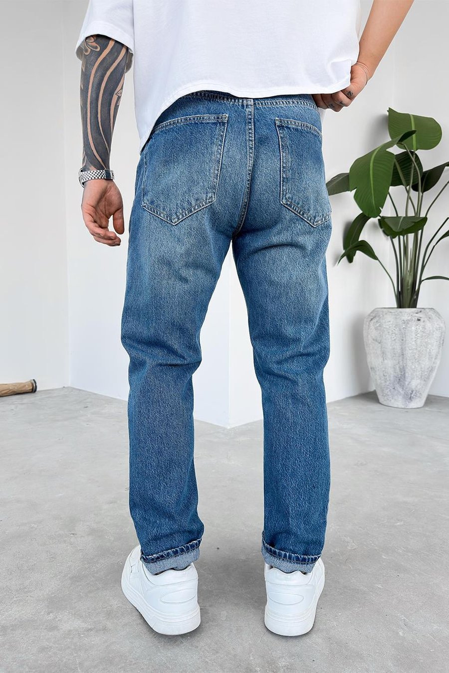 Soft Degrade Mavi Basic Regular Pantolon
