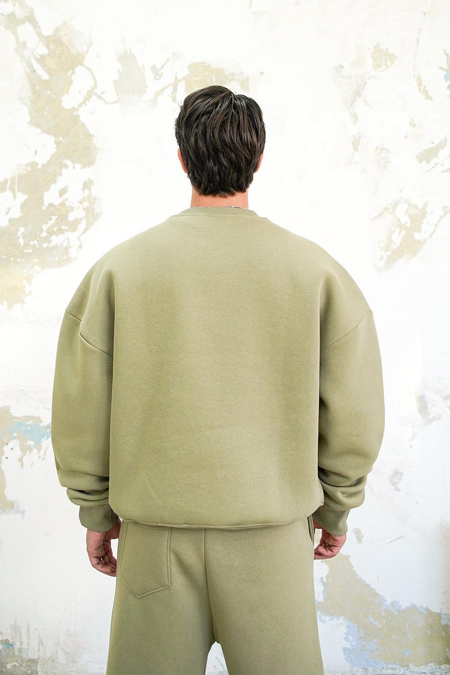 Soft Yeşil Cozy Basic Oversize Sweat