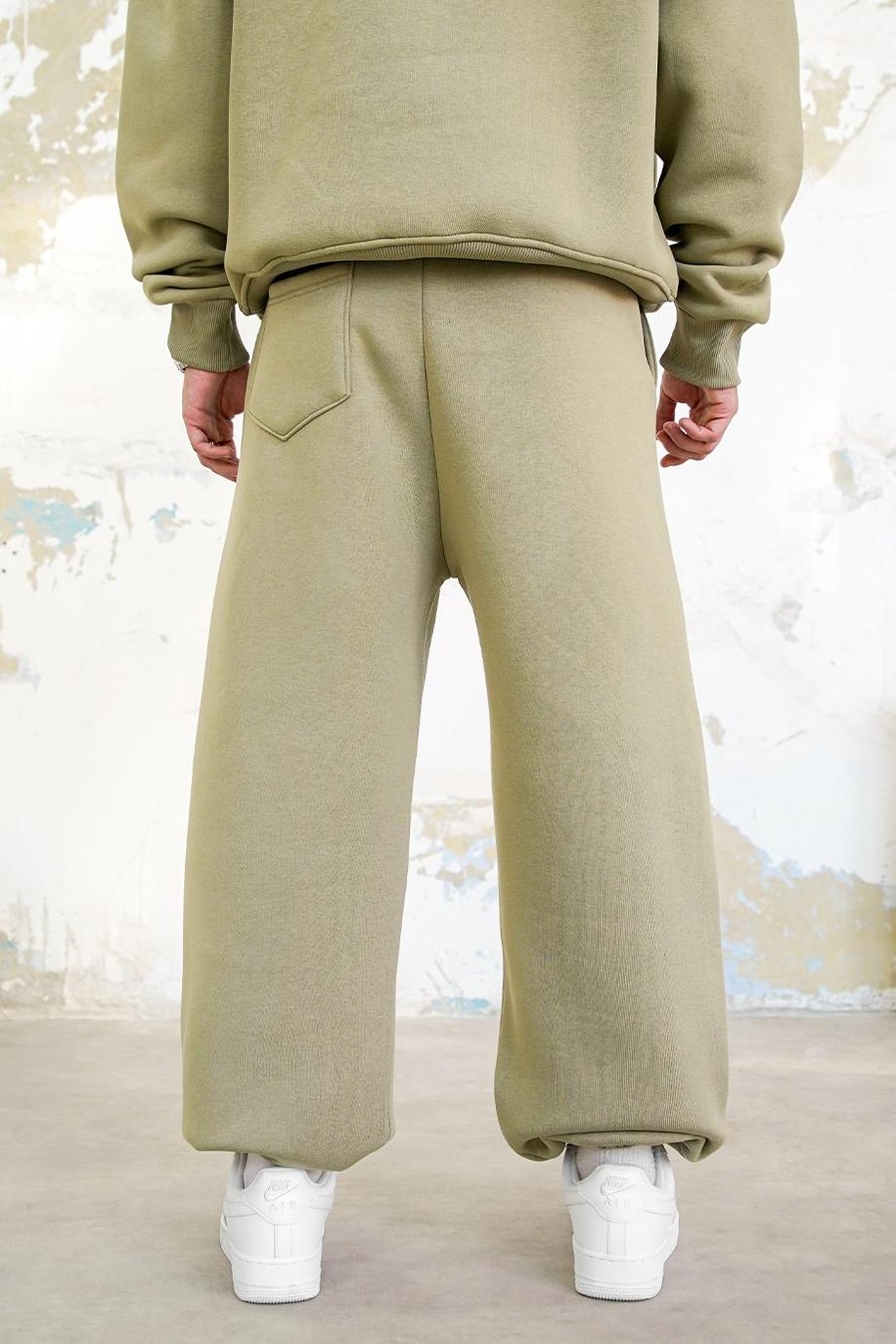 Soft Yeşil Cozy Basic Paça Stoperli Baggy Eşofman