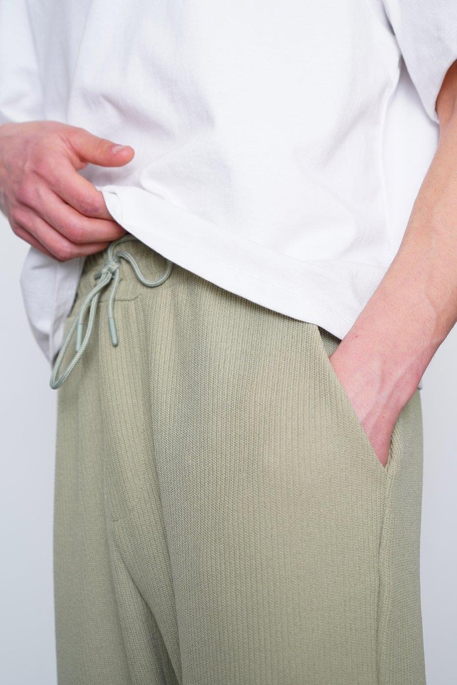 Su Yeşili Su Yeşili Fitilli Beli Lastikli B8 MH Baggy Pantolon