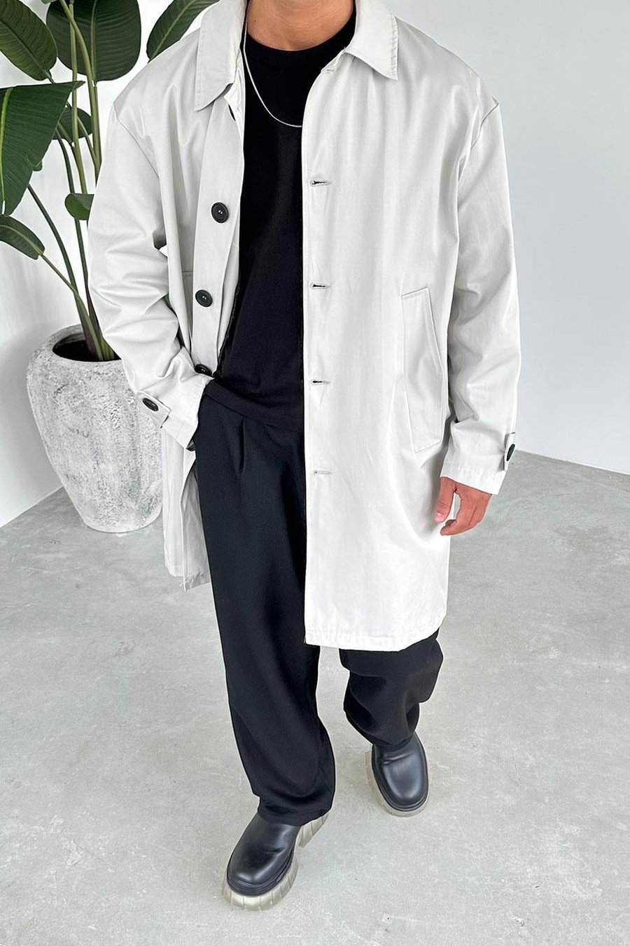 Taş Basic Oversize Trençkot