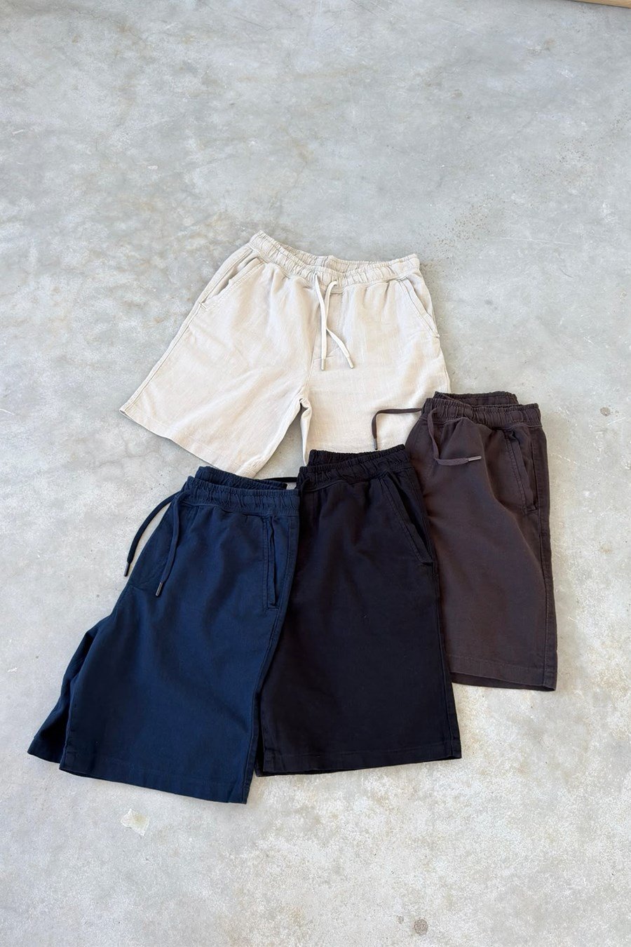 Taş Basic Relax Fit Keten Şort