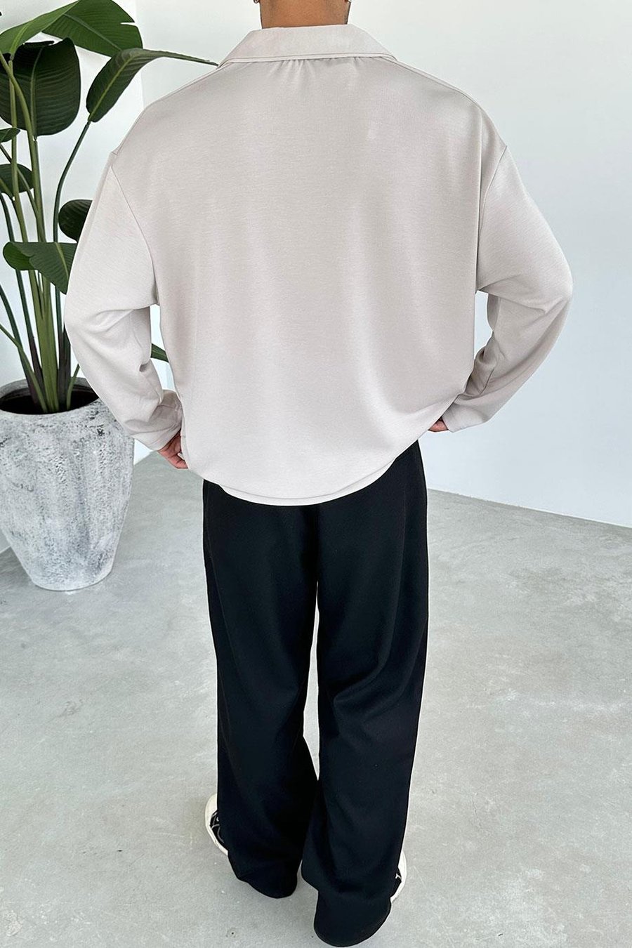 Taş Basic Uzun Kollu Polo Yaka Tişört