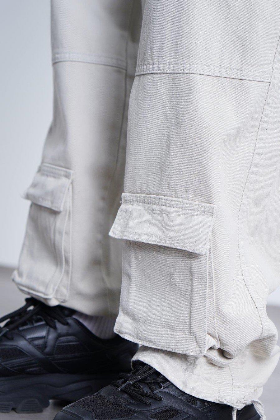 Taş Çift Kargo Cepli 02B DL Paçası Ayarlanabilir Baggy Pantolon