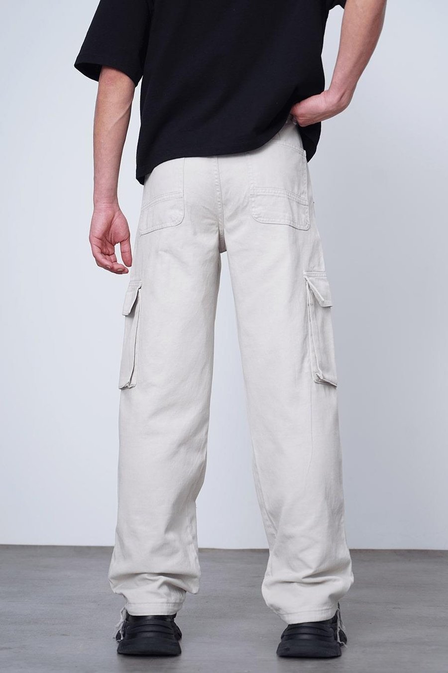 Taş Çift Kargo Cepli 02B DL Paçası Ayarlanabilir Baggy Pantolon
