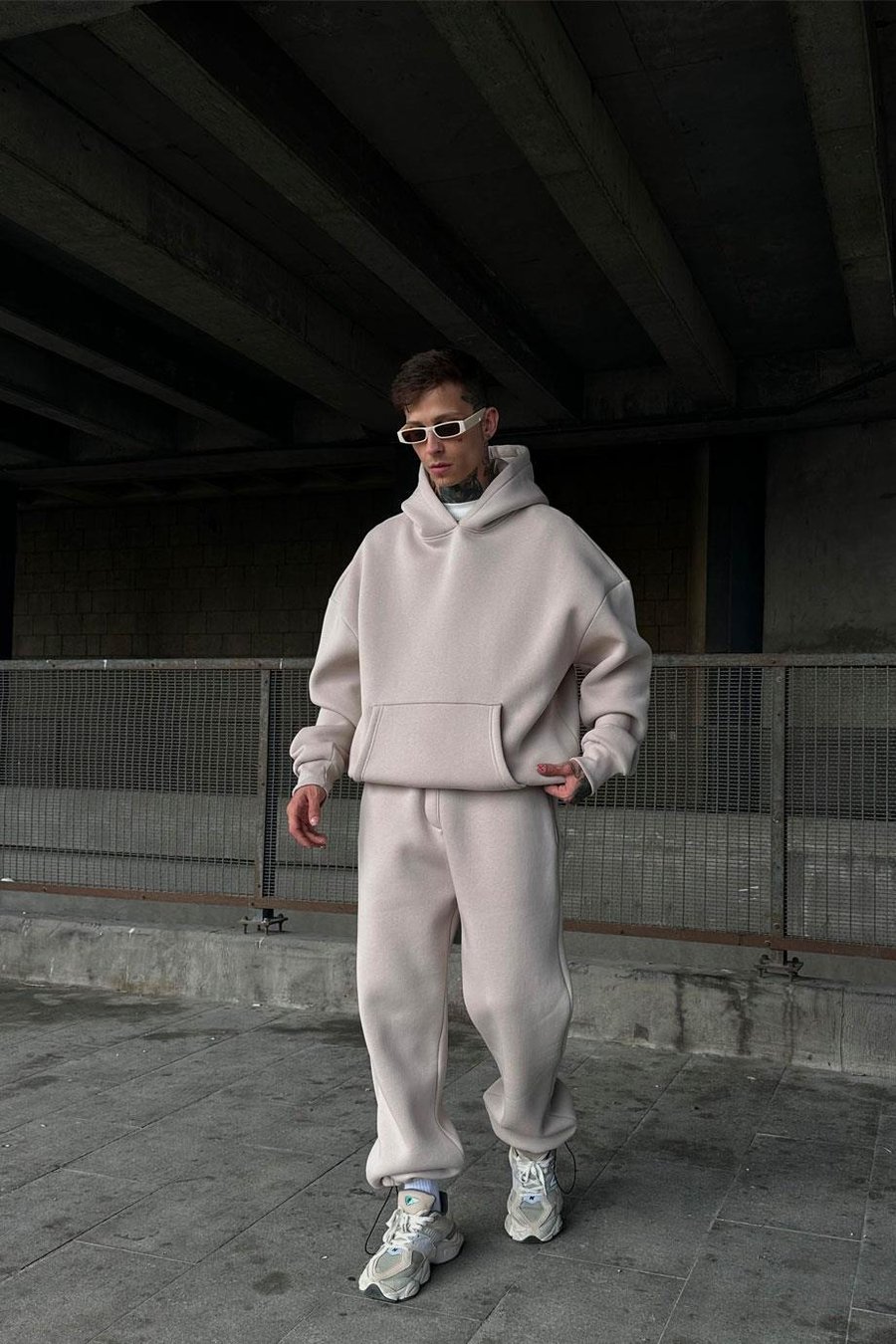 Taş HAFKA PREMİUM 3 İplik Şardonlu Oversize Sweatshirt