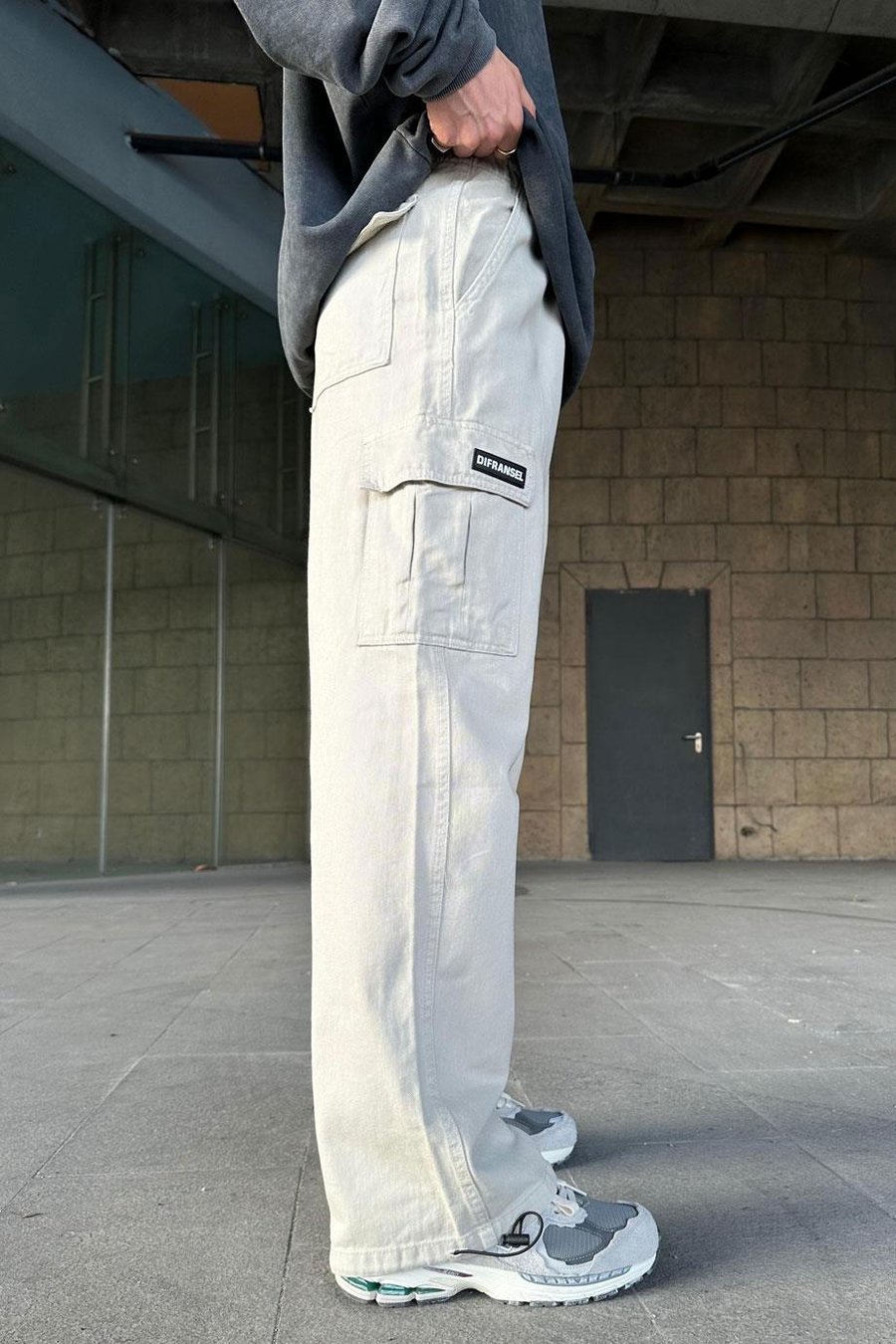 Taş Taş Kargo Cepli DL Ayarlanabilir Baggy Pantolon