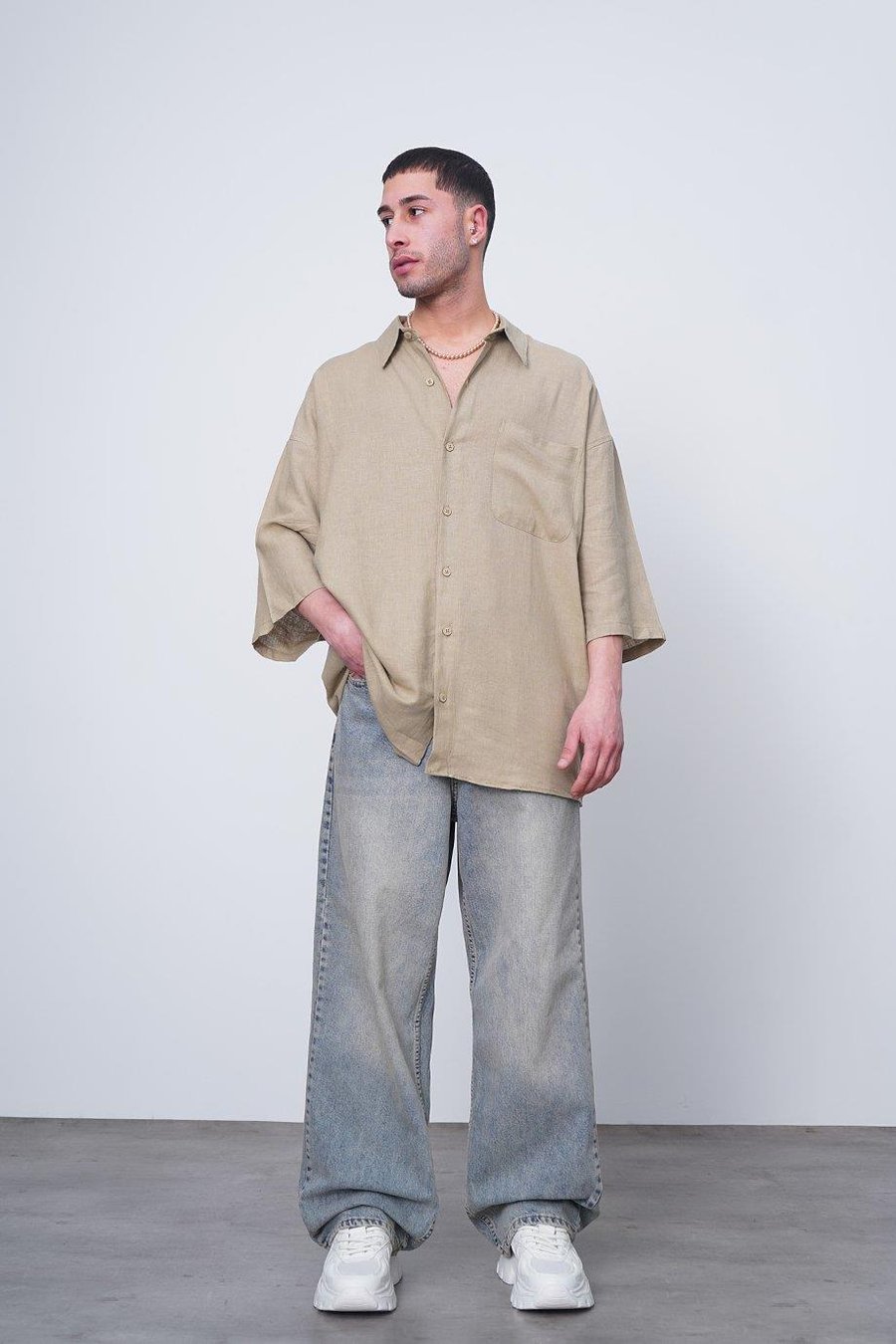 Toprak Basic Yarım Kollu 1B CH Oversize Gömlek