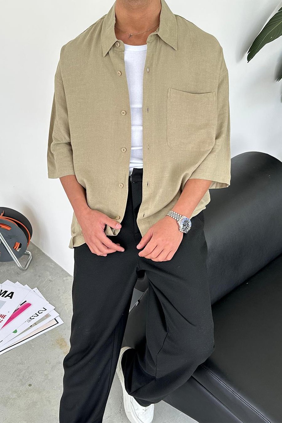 Toprak Basic Yarım Kollu 1B CH Oversize Gömlek
