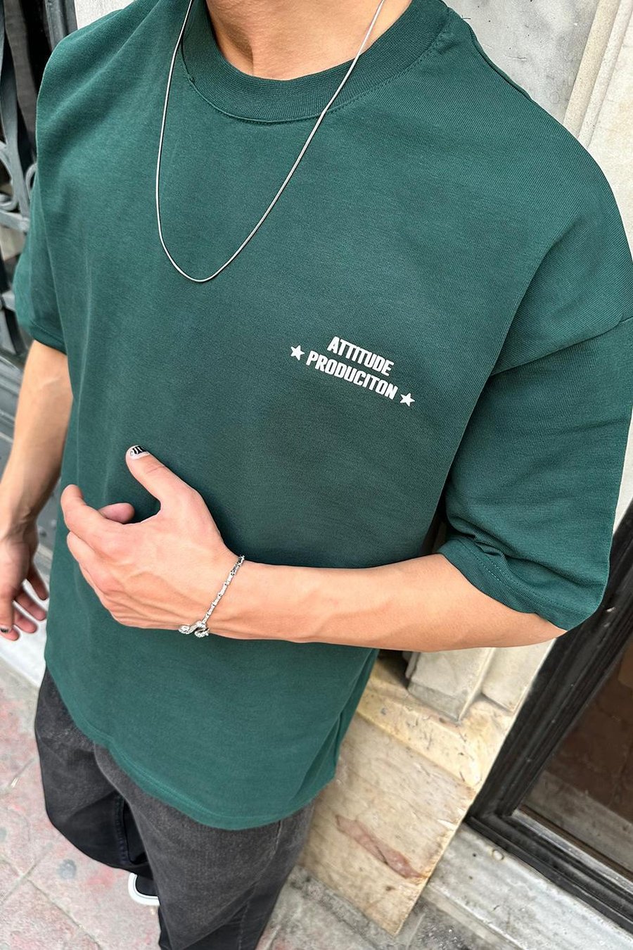 Yeşil Chill High PM Oversize Tişört
