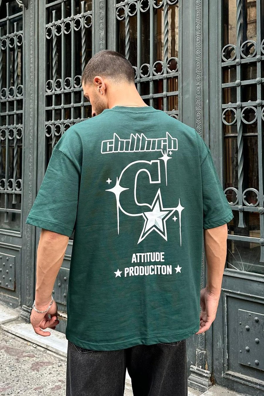Yeşil Chill High PM Oversize Tişört