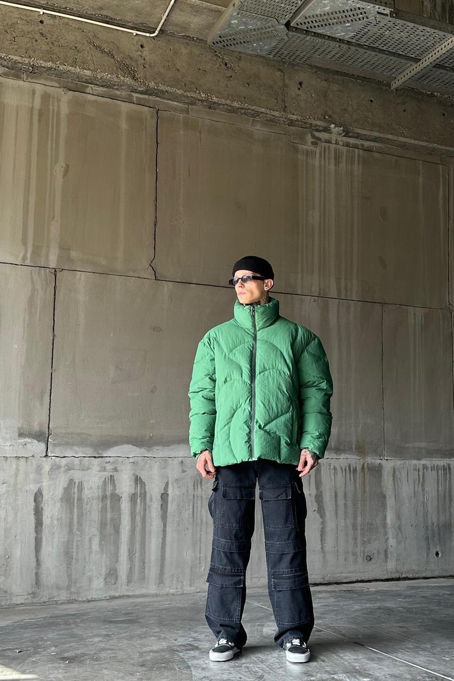 Yeşil Dai BY Oversize Şişme Mont