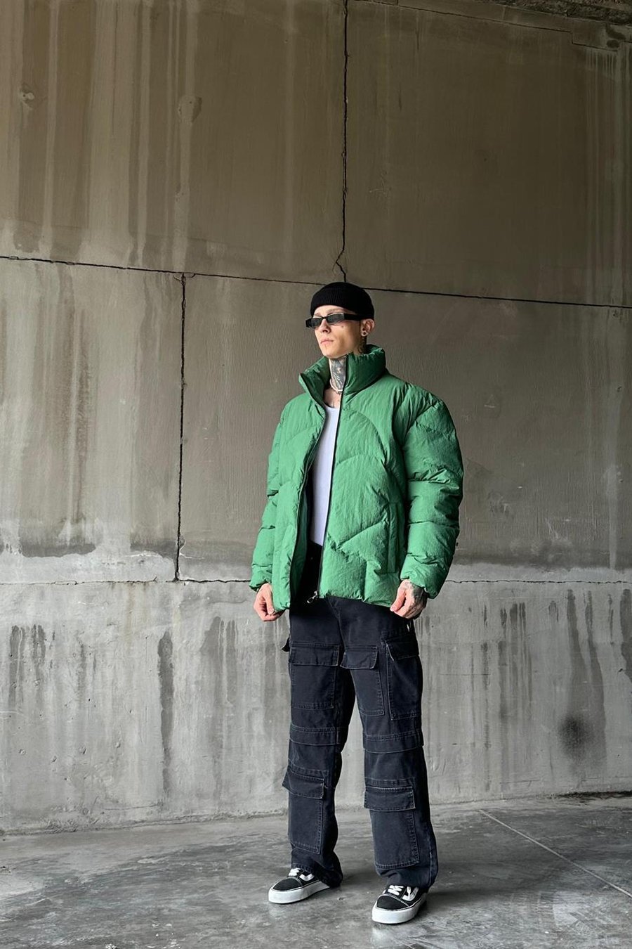 Yeşil Dai BY Oversize Şişme Mont