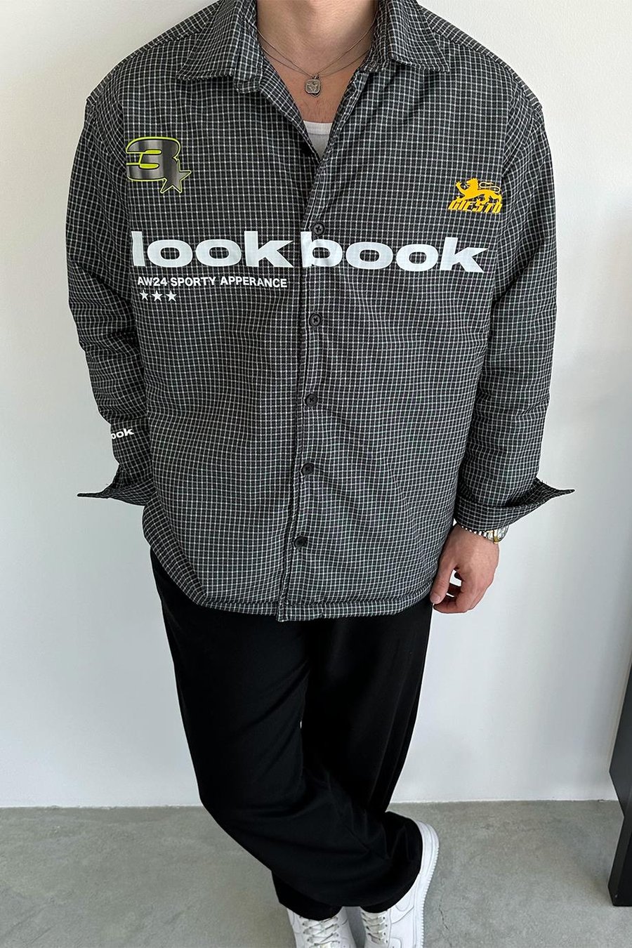 Yeşil Lookbook Baskılı Şişme Mont