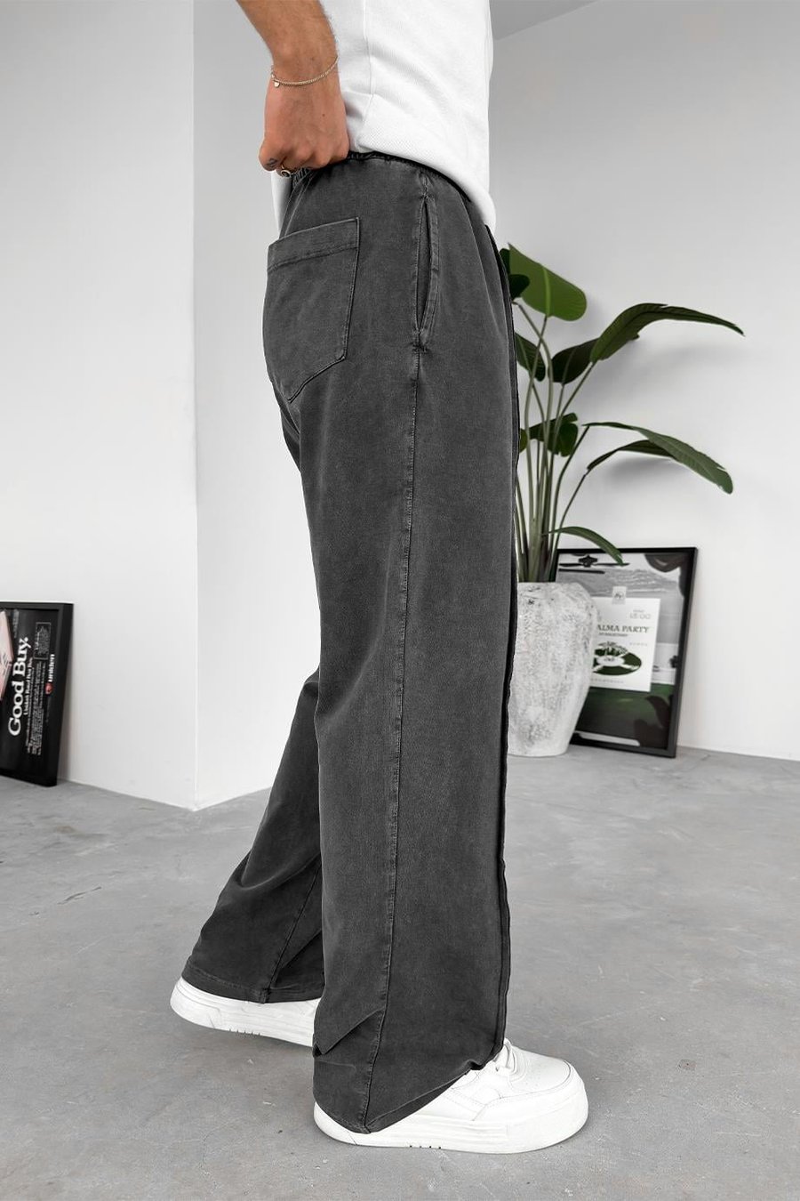 Acid Wash Basic Çımalı Yıkamalı Baggy Eşofman