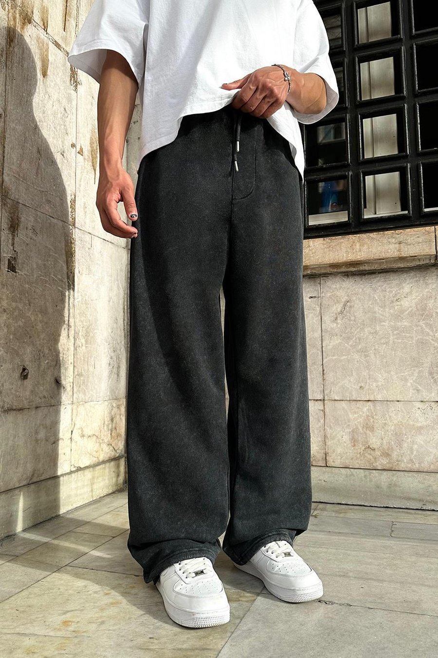 Acid Wash Basic E9 Ayarlanabilir Paça Baggy Eşofman