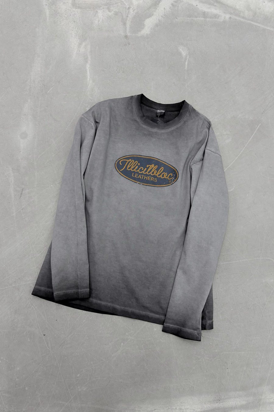 Acid Wash Leathers Baskılı Yıkamalı Oversize Tişört